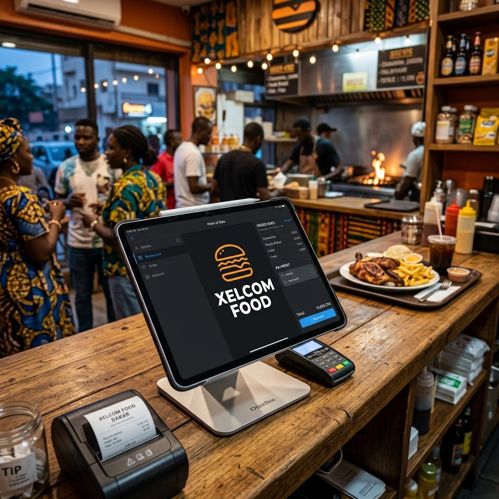 Caisse Xelcom Food dans un restaurant premium au Sénégal